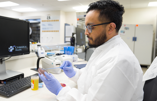 Christian's story working in the lab at CHRISTUS Health