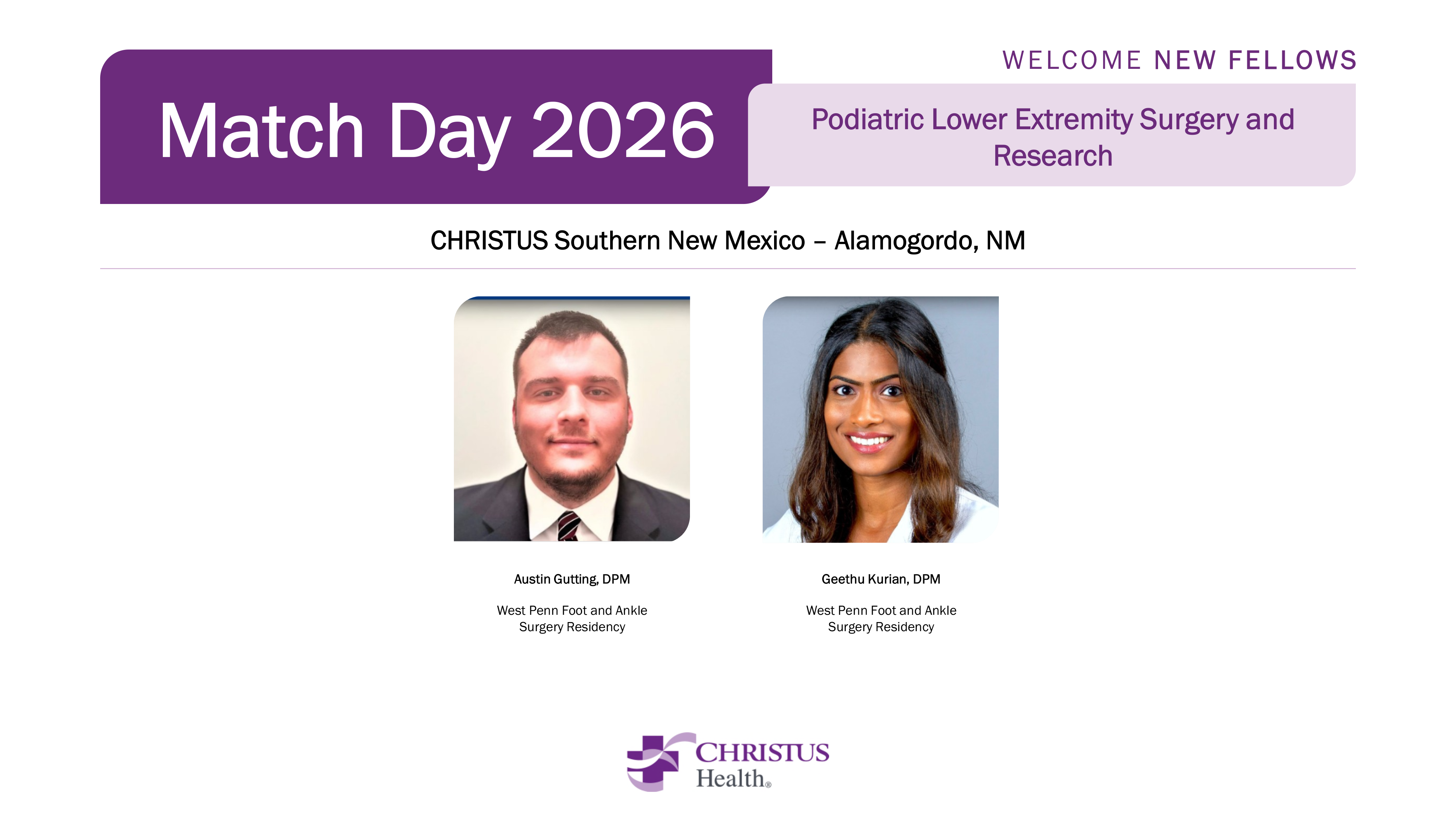 CHRISTUS Southern New Mexico - Podiatric Lower Extremity Surgery and Research